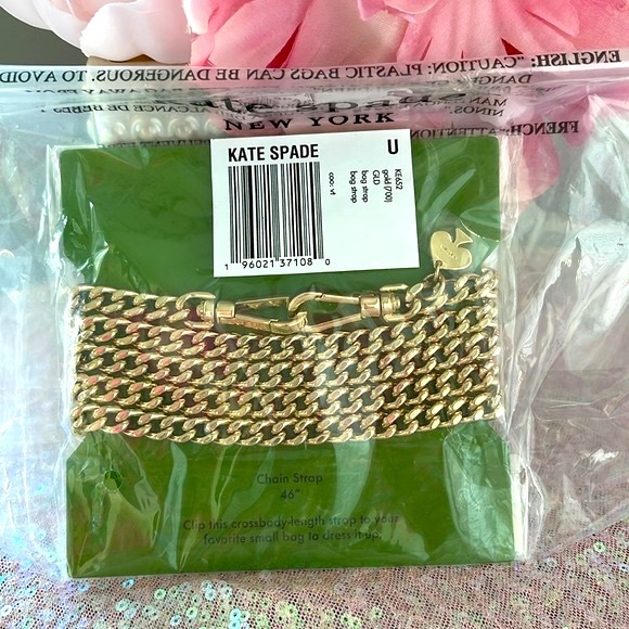 🔥🔥🆕♠️KATE SPADE GOLD 46.8” CROSSBODY CHAIN /REPLACEMENT BAG STRAP - Picture 9 of 10
